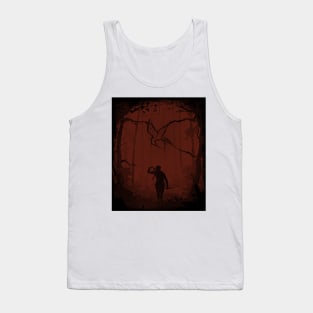 Hunger Games Woods - Black Red Tank Top